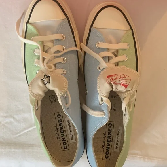 Converse All Star Chuck Taylor Pastel Green and Blue Sneakers NIB - Picture 6 of 13